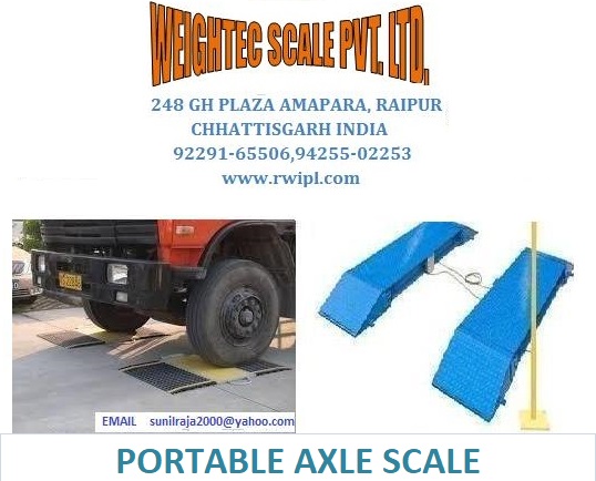 PORTABLE AXLE SCALE (WEIGHING MACHINE WEIGHT)